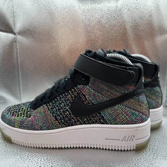 Size 6Y Nike AF1 Ultra Flyknit Mid (GS) ids Multicolor Athletic Shoes 862824-600 - Picture 6 of 10